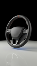 Premium leather steering wheel cover