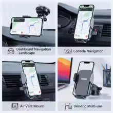 Phone Holder for Car – 360° One-Click Lock