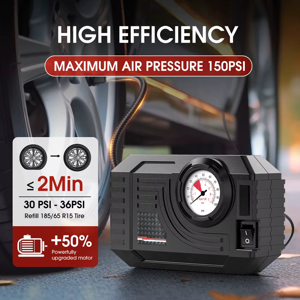 Mini Portable Tire Inflator – Electric Air Compressor