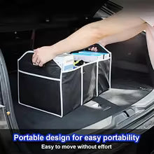 Foldable Car Trunk Organizer – 3-Compartment Storage Bag