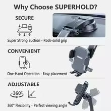 Phone Holder for Car – 360° One-Click Lock