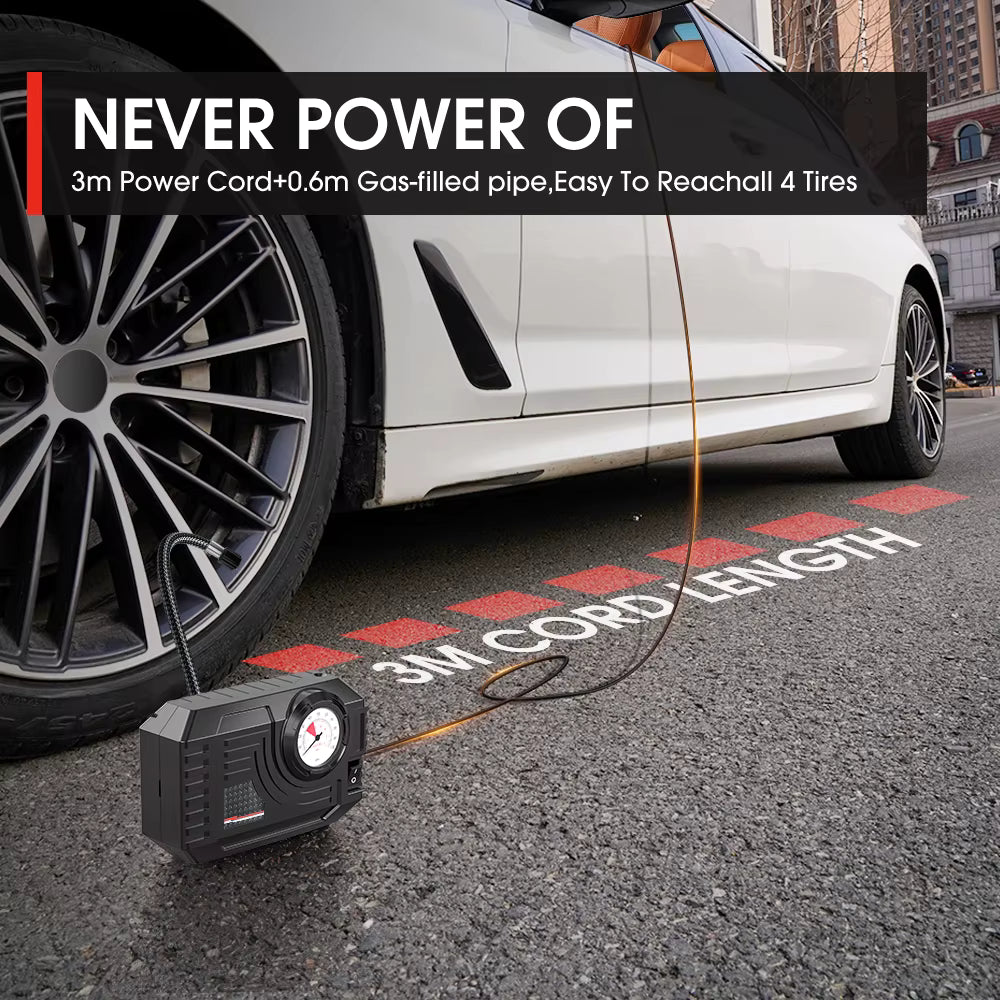Mini Portable Tire Inflator – Electric Air Compressor