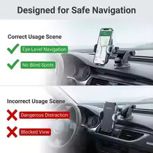 Phone Holder for Car – 360° One-Click Lock