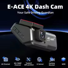 4K Dash Cam with WiFi & GPS – 24H Parking Mode