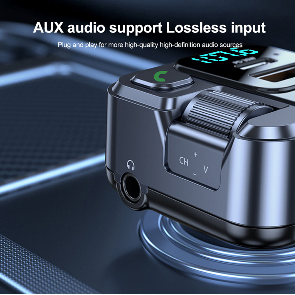 Car Bluetooth FM Transmitter with Fast Charging